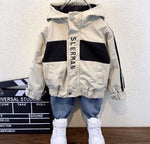 Veste doublée sophistiquée à fermeture éclair pour garçon