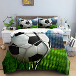 Housse de couette pour enfant motif ballon de foot