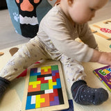 Tangram – Puzzle 3D en bois coloré style TETRIS pour enfant