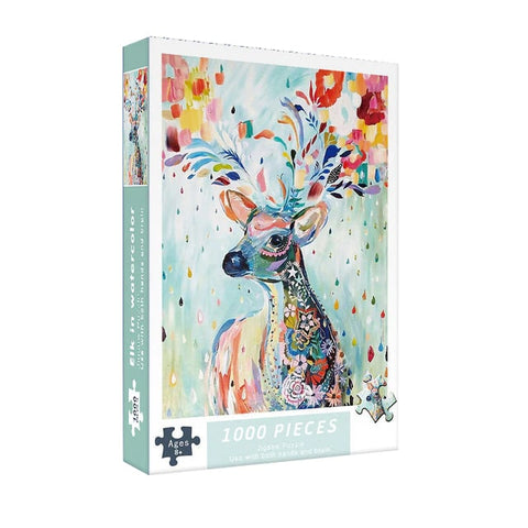 Puzzle Grand Format Cerf multicolore