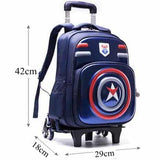 Cartable roulettes bleu foncé imperméable