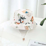 Chapeau panama enfant motif palmiers