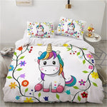 housse de couette enfant licorne assise